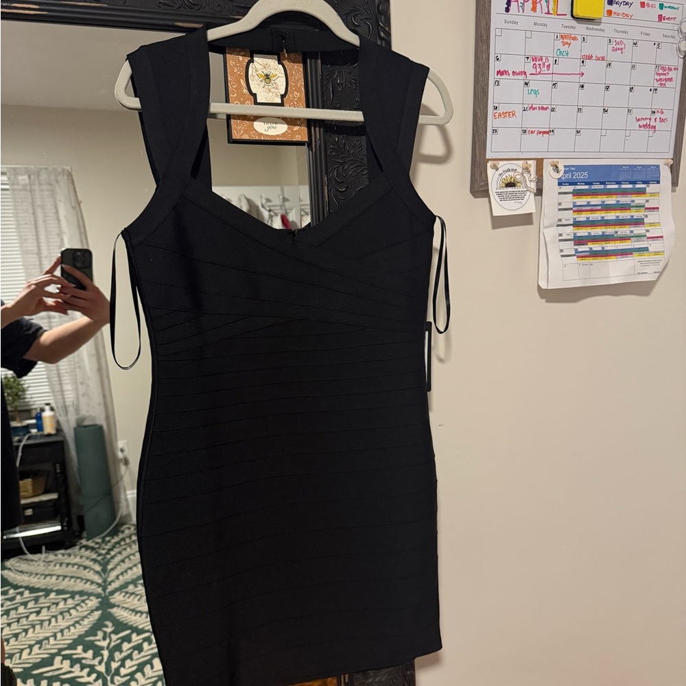 Elegant Black Bandage Dress